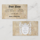 Carte De Visite Bouclier héraldique personnalisable (Devant / Derrière)