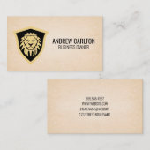 Carte De Visite Bouclier Lion (Devant / Derrière)