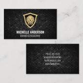 Carte De Visite Bouclier Lion (Devant / Derrière)