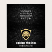 Carte De Visite Bouclier Lion (Extérieur déplié)