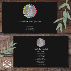 Carte De Visite Bouddha Arc-en-ciel Chakras Yoga métaphysique spir
