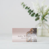 Carte De Visite Bouddha curatif paisible mauve mou moderne (Debout devant)