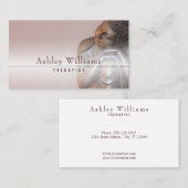 Carte De Visite Bouddha curatif paisible mauve mou moderne (Devant / Derrière)