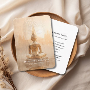 Carte De Visite Bouddha doré – Yoga Reiki Méditation