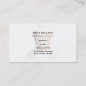 Carte De Visite Bouddha en blanc | Sérénité Méditative Et Calme (Dos)