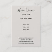 Carte De Visite Bouddha en pierre inspirant avec citation pleine c (Dos)