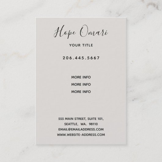 Carte De Visite Bouddha en pierre inspirant avec citation pleine c (Dos)