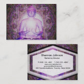 Carte De Visite Bouddha méditant heureux (Devant / Derrière)