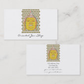 Carte De Visite Bouddha Pop Dots moderne Oriental asiatique zen él (Devant / Derrière)