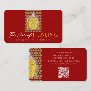 Carte De Visite Bouddha Pop Dots Oriental Asiatique Moderne Zen él