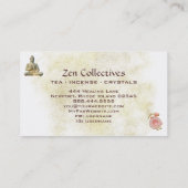 Carte De Visite *~* Bouddha Zen Tea Lotus Or (Dos)