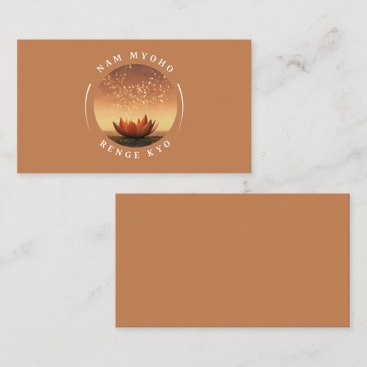 Carte de visite bouddhiste SGI (Devant / Derrière)