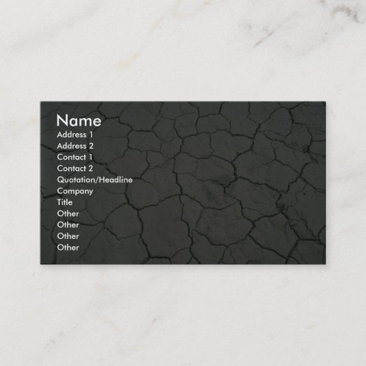 Carte De Visite Boue criquée de désert (Devant)