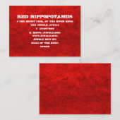 Carte De Visite Boue rouge (Devant / Derrière)