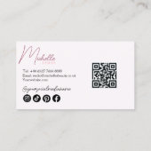 Carte De Visite Bouffonnerie rose Parties scintillant étoile maqui (Dos)