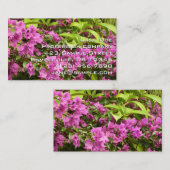Carte De Visite Bougainvillées tropicales violettes (Devant / Derrière)