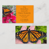 Carte De Visite Bougainvilliers avec papillon monarque (Devant / Derrière)