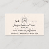 Carte De Visite Bougie Beige Elegant Soy Fabriquée à la main (Dos)