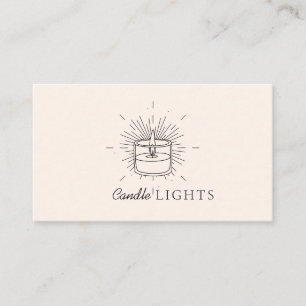 Carte De Visite Bougie Beige Elegant Soy Fabriquée à la main