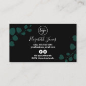 Carte De Visite Bougie Botanique Noire Et Fonte De Soja (Dos)