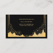 Carte De Visite Bougie céleste noire et or (Dos)