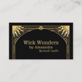 Carte De Visite Bougie céleste noire et or (Devant)