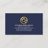 Carte De Visite Bougie d'alimentation Gold des ampoules suspendues (Dos)