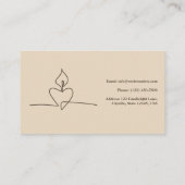 Carte De Visite Bougie d'apothecaire classique minimale (Dos)