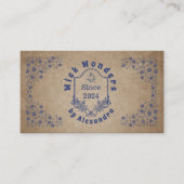 Carte De Visite Bougie d'apothèque bleu marine vintage (Devant)