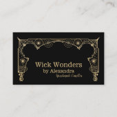 Carte De Visite Bougie d'apothèque magique en or noir (Devant)