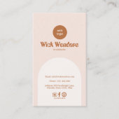 Carte De Visite Bougie d'arc en terre cuite rose rétro (Devant)