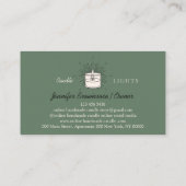 Carte De Visite Bougie de soja en cire de verre vert Sage (Dos)