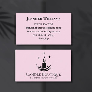 Carte De Visite bougie élégante typographie minimaliste fabricant