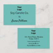 Carte De Visite Bougie entreprise ajouter nom société site interne (Devant / Derrière)
