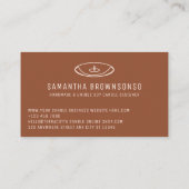 Carte De Visite Bougie Faite Maison Logo Minimal Terracotta Blush (Dos)