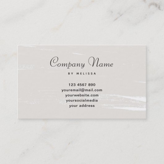 Carte De Visite Bougie florale (Dos)