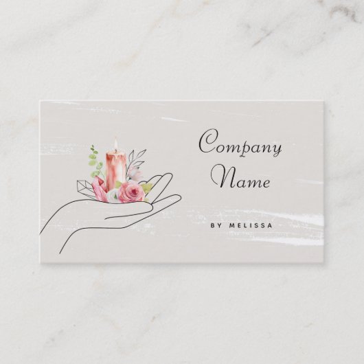 Carte De Visite Bougie florale (Devant)