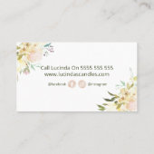 Carte De Visite Bougie Florale maison (Dos)