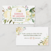 Carte De Visite Bougie Florale maison (Devant / Derrière)