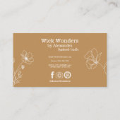 Carte De Visite Bougie miniature Gold Boho (Dos)