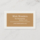 Carte De Visite Bougie miniature Gold Boho (Devant)