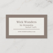 Carte De Visite Bougie minimaliste Boho (Devant)