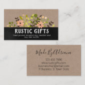 Carte De Visite Bougie Parfumée Rustique Kraft Et Fonte De Cire De (Devant / Derrière)