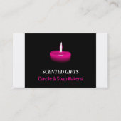 Carte De Visite Bougie rose, bougie et fabricant de savon (Devant)