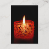 Carte De Visite Bougie sur un arrière - plan noir (Dos)