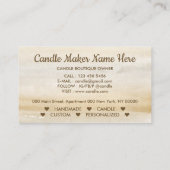 Carte De Visite Bougie vintage Aquarelle Boho (Dos)