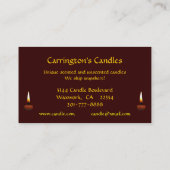 Carte De Visite Bougies (Dos)