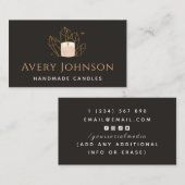 Carte De Visite Bougies artisanales Crystal Gemstone Social Media (Devant / Derrière)