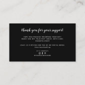 Carte De Visite Bougies modernes et fonte des petites entreprises  (Dos)