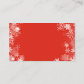 Carte De Visite Bouillonnement de neige pour les petites entrepris (Dos)